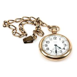 ELGIN WATCH CO. RAILROAD POCKETWATCH W/ FOB