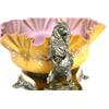 Image 2 : MERIDEN SILVERPLATE LION AND GLASS CENTERPIECE