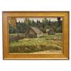 Image 1 : LEONID KRUL ORIGINAL OIL ON CANVAS PAINTING BARNS