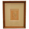 Image 1 : SIGNED PICASSO ORIGINAL COLORED DRAWING FRAMED