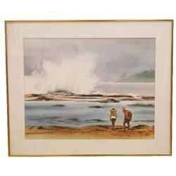 ORIGINAL WATERCOLOR SCENE BY FRANK H JENNINGS