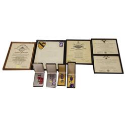 DECORATED LT COL BERTHOLF MEDALS & CITATIONS