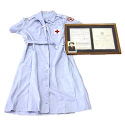 WWII ARMY NURSE ALICE BERTHOLF UNIFORM & RECORD