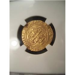 1516-1556 SPANISH SHIPWRECK GOLD 1 ESCUDO, XF
