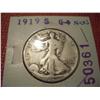 Image 1 : RARE DATE 1919-S Standing Libert Silver Half Dollar