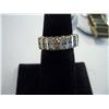 Image 1 : 1 Ct. Two Row Diamond Band W/Diamonds Also Inset On Side of Band, 7.4 Grams 14K Gold