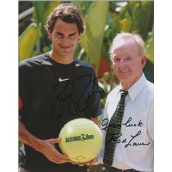Roger Federer and Rod Laver
