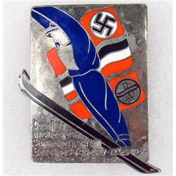 GERMAN NAZI 1934 SKI QUALIFICATION BADGE