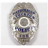 Image 1 : OBSOLETE STOCKTON CALIFORNIA PATROLMAN NO. 135 POLICE LAW BADGE