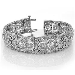 Natural 8.0 ctw Diamond Bracelet 14K White Gold