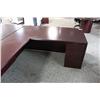 Image 2 : MAHOGANY BOW FRONT L-SHAPE EXECUTIVE DESK WITH