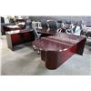 Image 2 : MAHOGANY P-TOP U-SHAPE EXECUTIVE OFFICE SUITE