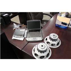 LOT OF CAR STEREO EQUIPMENT INCL ALPINE DVD