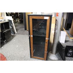 CHERRYWOOD GLASS DOOR STEREO COMPONENT RACK