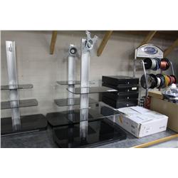 GLASS 2 TIER LCD TELEVISION STAND