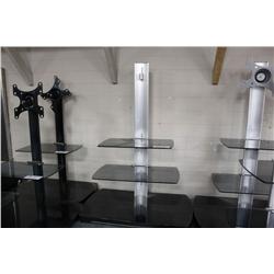 GLASS 2 TIER LCD TELEVISION STAND