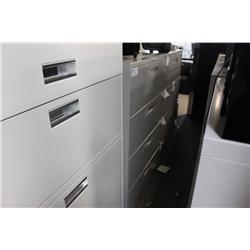 GREY 4 DRAWER LATERAL FILE CABINET