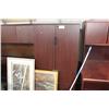 Image 1 : MAHOGANY 2 DRAWER LATERAL FILE WITH OVERHEAD