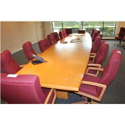 24' OAK BOARDROOM TABLE
