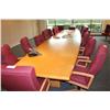 Image 1 : 24' OAK BOARDROOM TABLE