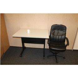 LOT OF MISC. OFFICE FURNITURE INC. STACKING