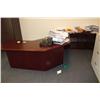 Image 1 : MAHOGANY S-SHAPED CUSTOM BUILT EXECUTIVE SUITE