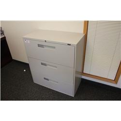 GREY 3 DRW. LATERAL FILE CABINET