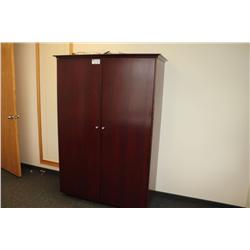 MAHOGANY LARGE UTILITY/STORAGE CABINET
