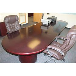 MAHOGANY 10' BOARDROOM TABLE