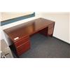 Image 1 : MAHOGANY DOUBLE PEDESTAL DESK