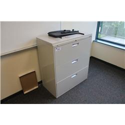 GREY 3 DRW. LATERAL FILE CABINET
