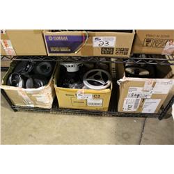 3 BOXES OF SPEAKERS
