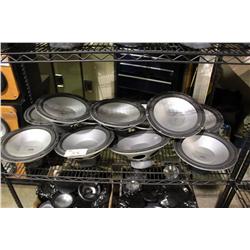 SHELF OF ASSORTED SPEAKERS