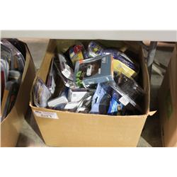 BOX OF ASSORTED STEREO EQUIPMENT