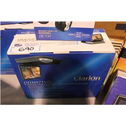 CLARION WIDE SCREEN MONITOR WITH DVD PLAYER &