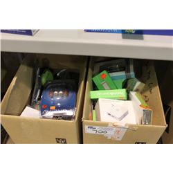 2 BOXES OF ASSORTED CABLES ETC
