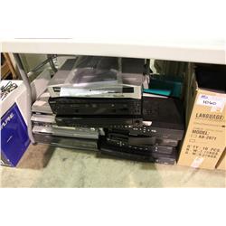 ASSORTED ELECTRONICS UNDER TABLE