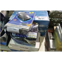 STACK OF ASSORTED ELECTRONICS