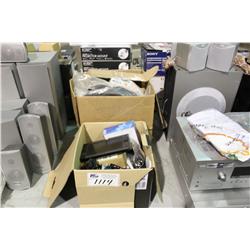 2 BOXES OF ASSORTED ELECTRONICS