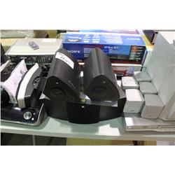 2 STACKS OF ASSORTED ELECTRONICS