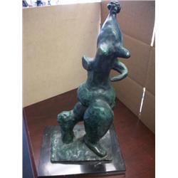 Antique European Running Woman Bronze Signed - Picasso