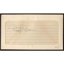 Jay Hanna "Dizzy" Dean Autographed 3x5 Index Card