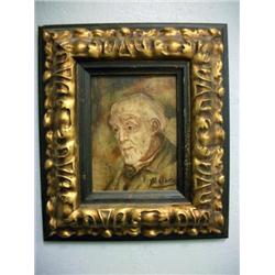 Antique European Portrait Painting Signed - Picasso