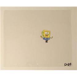 Standing On Original SpongeBob Animation Art Cel Swim