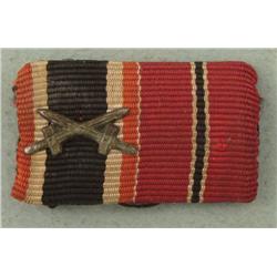 NAZI RIBBON BAR WITH RUSSIAN FRONT AND WAR MERIT CROSS
