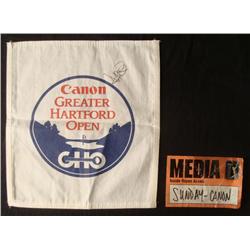 David Duval Signed Golf Flag Hartford Open