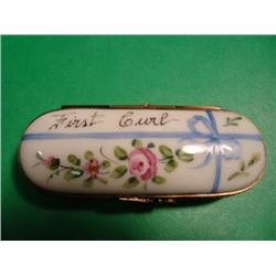 French hand painted Limoges box signed by artist