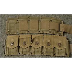 WWII U.S. ARMY ORIGINAL 10 POUCH AMMO BELT