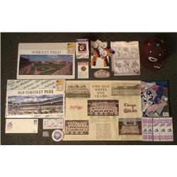 Chicago Sports Dealers Lot Tickets Hat Pin Posters