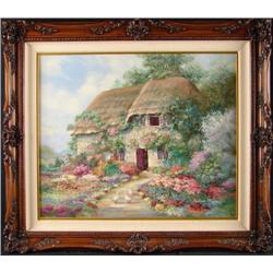 Original Moses Oil Painting SUTTON ON THE FOREST Art